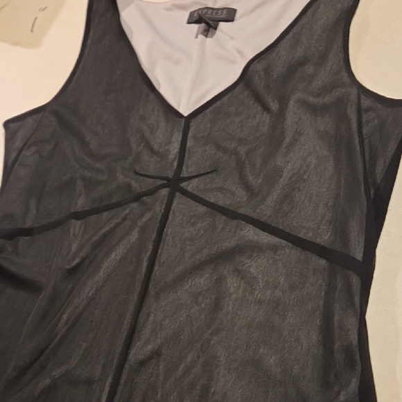 Express Black and Gray Mini Dress - Picture 3 of 9